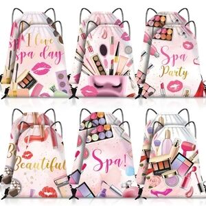 Pink Spa Day Drawstring Bag